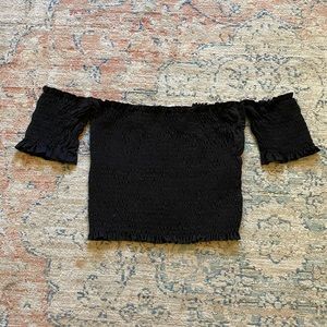 Black crop top